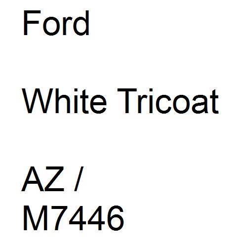 Ford, White Tricoat, AZ / M7446.